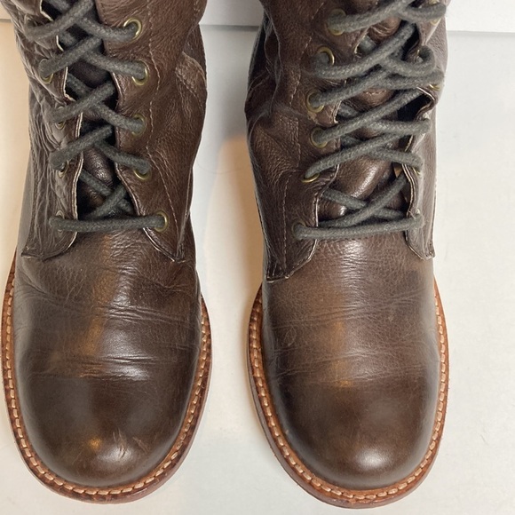 FREE PEOPLE Anthropologie GEE WAWA LACE UP BOOT Sz 7 Boho Witchy Winter Combat - Picture 6 of 15